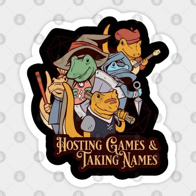 Hosting Games and Taking Names Sticker by Emmi Fox Designs